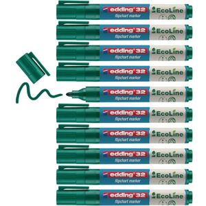 Edding 31 EcoLine Flipchartmarker grün 10 Stifte Rundspitze 1,5-3 mm zum Schreiben, Zeichnen auf Flipcharts Tinte schlägt nicht durch Papier trocknet nicht aus nachfüllbar Edding 31 EcoLine Flipchartmarker grün 10 Stifte Rundspitze 1,5-3 mm zum Schreiben, Zeichnen auf Flipcharts Tinte schlägt nicht durch Papier trocknet nicht aus nachfüllbar