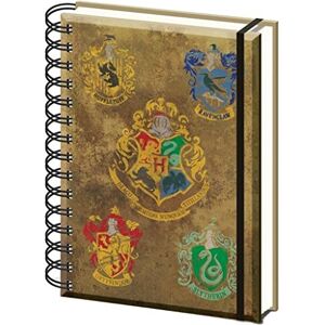 Pyramid Harry Potter SR72083 poznámkový blok A5 kroužková vazba s erbem domů Bradavic Pyramid Harry Potter SR72083 poznámkový blok A5 kroužková vazba s erbem domů Bradavic