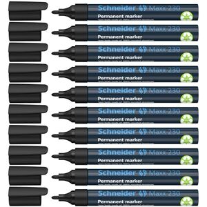 Schneider Maxx 230 permanentní zvýrazňovač s kulatým hrotem (doplňovací, Cap-Off Ink, hliníková stopka, 1 3 mm) balení po 10 kusech černé Schneider Maxx 230 permanentní zvýrazňovač s kulatým hrotem (doplňovací, Cap-Off Ink, hliníková stopka, 1 3 mm) balení po 10 kusech černé