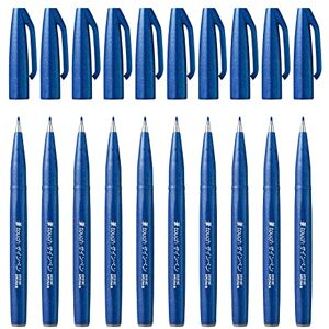 Pentel SES15C-C fixy s pružným hrotem podobným štětci, modrá 10 kusů Pentel SES15C-C fixy s pružným hrotem podobným štětci, modrá 10 kusů
