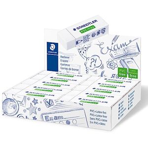 Staedtler 525 B20 guma PVC a bez latexu, 23 x 13 x 65 mm, krabička s 20 kusů, bílá Staedtler 525 B20 guma PVC a bez latexu, 23 x 13 x 65 mm, krabička s 20 kusů, bílá