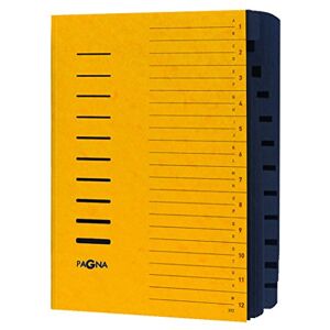 Pagna 24122-05 Ordnungsmappe 12-teilig Pressspan, Eckspanngummi, schwarzes Griffregister Aufdruck 1-12/A-Z auf dem Deckel, gelb Pagna 24122-05 Ordnungsmappe 12-teilig Pressspan, Eckspanngummi, schwarzes Griffregister Aufdruck 1-12/A-Z auf dem Deckel, gelb