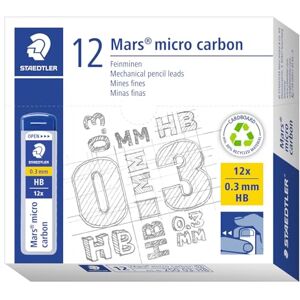 Staedtler 250 03-HB Mars Micro jemné tuhy, průměr tuhy 0,3 mm, HB, 12 kusů, grafitově šedá, 0,3 mm, 250 03-HB VE Staedtler 250 03-HB Mars Micro jemné tuhy, průměr tuhy 0,3 mm, HB, 12 kusů, grafitově šedá, 0,3 mm, 250 03-HB VE
