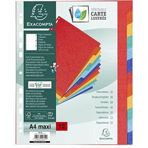 Exacompta 2606E plastový rejstřík pro DIN A4 z kartonu Colorspan 12dílný plná výška 24 x 29,7 cm s 12 různě barevnými tabulkami a listy univerzální děrování dělicí listy dělicí listy dělicí proužky Exacompta 2606E plastový rejstřík pro DIN A4 z kartonu Colorspan 12dílný plná výška 24 x 29,7 cm s 12 různě barevnými tabulkami a listy univerzální děrování dělicí listy dělicí listy dělicí proužky
