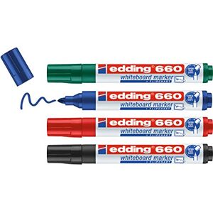Edding Sada 660 popisovačů na tabuli pestré barvy 4 tužky na bílé tabule kulatý hrot 1,5-3 mm popisovač na tabuli omyvatelný na tabuli, flipchart, magnetickou tabuli, poznámkovou tabuli Edding Sada 660 popisovačů na tabuli pestré barvy 4 tužky na bílé tabule kulatý hrot 1,5-3 mm popisovač na tabuli omyvatelný na tabuli, flipchart, magnetickou tabuli, poznámkovou tabuli