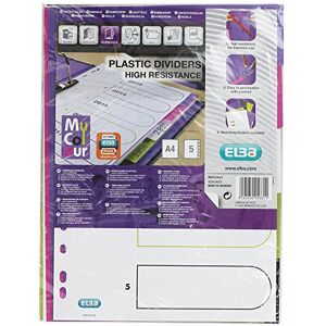 Oxford A4 plastový rejstřík myColour blanko 5 listů 5dílný Oxford A4 plastový rejstřík myColour blanko 5 listů 5dílný
