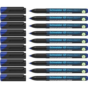 Schneider Maxx 222 F univerzální zvýrazňovač (permanentní, Cap-Off-Ink, doplňovatelný, 0,7 mm) balení 10 ks modrá Schneider Maxx 222 F univerzální zvýrazňovač (permanentní, Cap-Off-Ink, doplňovatelný, 0,7 mm) balení 10 ks modrá