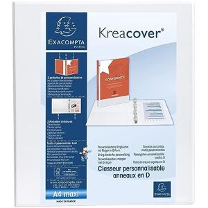 Exacompta 51843E prezentační kroužkový pořadač KreaCover z neprůhledného plastu pro DIN A4, 4-D kroužková mechanika 40 mm, hřbet 64 mm, bílý ideální pro školu a kancelář kroužkový pořadač kroužkový Exacompta 51843E prezentační kroužkový pořadač KreaCover z neprůhledného plastu pro DIN A4, 4-D kroužková mechanika 40 mm, hřbet 64 mm, bílý ideální pro školu a kancelář kroužkový pořadač kroužkový