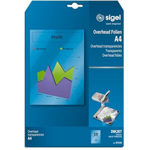 Sigel IF110 OHP-Folien / OHP-Folien pro inkoustové tiskárny / Inkoustová tiskárna A4, 10 listů Sigel IF110 OHP-Folien / OHP-Folien pro inkoustové tiskárny / Inkoustová tiskárna A4, 10 listů