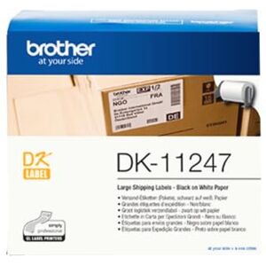 Brother DK-11247 samolepicí jednotlivé štítky (103 mm x 164 mm, vhodné pro QL-1050, QL-1050N, QL-1060N, QL-1100, QL-1110NWB) černé na bílé (papír) Brother DK-11247 samolepicí jednotlivé štítky (103 mm x 164 mm, vhodné pro QL-1050, QL-1050N, QL-1060N, QL-1100, QL-1110NWB) černé na bílé (papír)