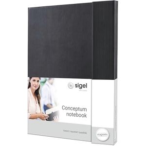 Sigel CO151 prémiový poznámkový blok A4 kostkovaný černý, tvrdé desky, 194 očíslovaných stran, magnetický uzávěr, udržitelný papír, s rejstříkem obsahu, poutko na pero, skládací taška, Conceptum Sigel CO151 prémiový poznámkový blok A4 kostkovaný černý, tvrdé desky, 194 očíslovaných stran, magnetický uzávěr, udržitelný papír, s rejstříkem obsahu, poutko na pero, skládací taška, Conceptum