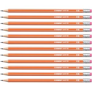 STABILO Bleistift mit Radierer pencil 160 in orange 12er Pack Härtegrad HB STABILO Bleistift mit Radierer pencil 160 in orange 12er Pack Härtegrad HB