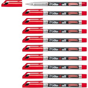 STABILO Permanentní popisovač Write-4-all super jemný balení 10 ks červený STABILO Permanentní popisovač Write-4-all super jemný balení 10 ks červený