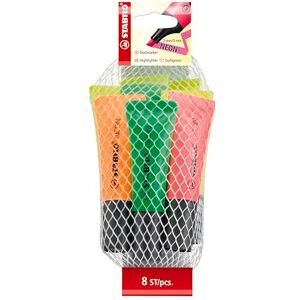 STABILO zvýrazňovač NEON balení 8 ks 4x žlutá, 2 x zelená, 1 x oranžová, 1 x růžová STABILO zvýrazňovač NEON balení 8 ks 4x žlutá, 2 x zelená, 1 x oranžová, 1 x růžová