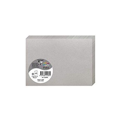 Clairefontaine 12589C balení s 25 kartami Pylový formát C6 11 x 15,5 cm, 210 g, ideální pro vaše pozvánky a korespondenci, stříbrná, 1 balení Clairefontaine 12589C balení s 25 kartami Pylový formát C6 11 x 15,5 cm, 210 g, ideální pro vaše pozvánky a korespondenci, stříbrná, 1 balení