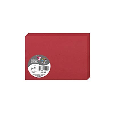 Clairefontaine 2325C balení s 25 dvojitými kartami pyl, 210 g, ve formátu C6, 110 x 155 mm, třešňově červená Clairefontaine 2325C balení s 25 dvojitými kartami pyl, 210 g, ve formátu C6, 110 x 155 mm, třešňově červená