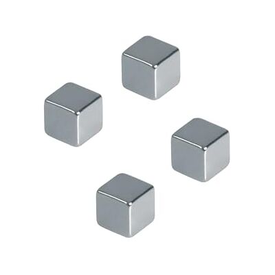 Franken Magnety na kostky, 4 kusy, vysoká přilnavost, vysoce kvalitní magnety pro kancelář, domácnost, dílnu, ideální na bílé tabule, lednici nebo vitríny, kostky 10 x 10 mm, stříbrná, HMN1010 Franken Magnety na kostky, 4 kusy, vysoká přilnavost, vysoce kvalitní magnety pro kancelář, domácnost, dílnu, ideální na bílé tabule, lednici nebo vitríny, kostky 10 x 10 mm, stříbrná, HMN1010