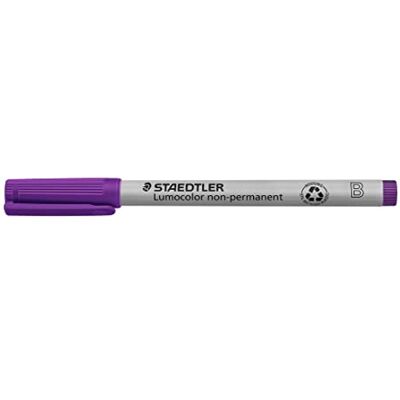 Staedtler Lumocolor 312 nepermanentní – fialová, 10 kusů, B, 1,0–2,5 mm Stíratelné tužky pro fólie, ve vodě rozpustné fóliové pero – výr. č. 312-6 Staedtler Lumocolor 312 nepermanentní – fialová, 10 kusů, B, 1,0–2,5 mm Stíratelné tužky pro fólie, ve vodě rozpustné fóliové pero – výr. č. 312-6