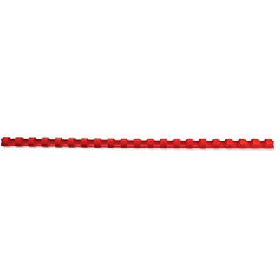 GBC 4028214 Binderücken Plastik, A4, 21 Ringe, 8 mm, 45 Blatt, 100 Stück, rot GBC 4028214 Binderücken Plastik, A4, 21 Ringe, 8 mm, 45 Blatt, 100 Stück, rot