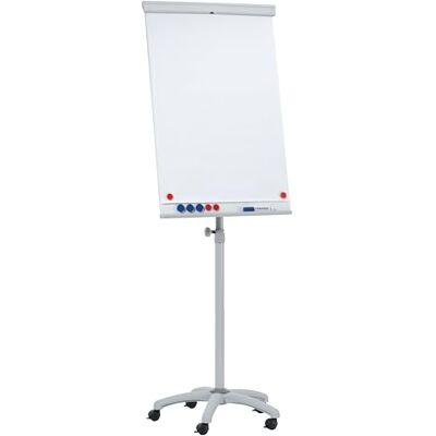 Franken Flipchart, popisovatelný, magnetický, mobilní, s kolečky, bílá tabule se stojanem, držák papíru a odkládací plocha na tužky, 68 x 105 cm, X-tra!Line Mobil, EL-FC31 Franken Flipchart, popisovatelný, magnetický, mobilní, s kolečky, bílá tabule se stojanem, držák papíru a odkládací plocha na tužky, 68 x 105 cm, X-tra!Line Mobil, EL-FC31