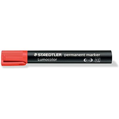 Staedtler 350-2 Lumocolor zvýrazňovač, permanentní klínový hrot, 2 nebo 5 mm, 10 kusů, červená Staedtler 350-2 Lumocolor zvýrazňovač, permanentní klínový hrot, 2 nebo 5 mm, 10 kusů, červená