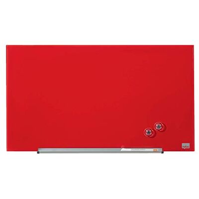 Nobo Diamond sklo tabule (skryté tužka organizér, magnetický), červená 677 x 381 Nobo Diamond sklo tabule (skryté tužka organizér, magnetický), červená 677 x 381