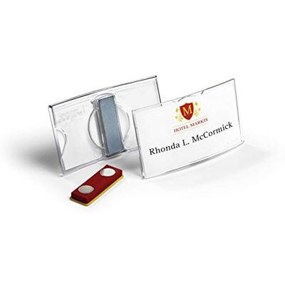 Durable Jmenovka konvexní (s magnetem, 40 x 75 mm) balení po 25 kusech, transparentní, 812319 Durable Jmenovka konvexní (s magnetem, 40 x 75 mm) balení po 25 kusech, transparentní, 812319
