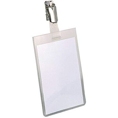 Durable Jmenovka (s klipem, 90 x 60 mm, plast) balení à 25 kusů, transparentní, 800219 Durable Jmenovka (s klipem, 90 x 60 mm, plast) balení à 25 kusů, transparentní, 800219