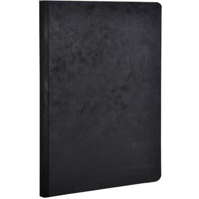 Clairefontaine 795421C sešit A5, len, Age Bag, kostkovaný, 96 listů, černý Clairefontaine 795421C sešit A5, len, Age Bag, kostkovaný, 96 listů, černý