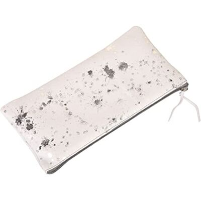 Clairefontaine 400067C Schlampermäppchen flach (Cosmicuir aus Lammwildleder 22x11 cm) 1 Stück bedruckt silber Clairefontaine 400067C Schlampermäppchen flach (Cosmicuir aus Lammwildleder 22x11 cm) 1 Stück bedruckt silber