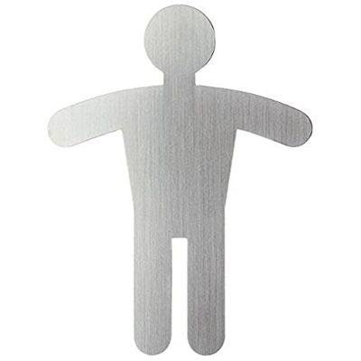 Durable Štítek na dveře Picto WC symbol pánský, 90 x 120 mm, metalická stříbrná, 495123 Durable Štítek na dveře Picto WC symbol pánský, 90 x 120 mm, metalická stříbrná, 495123