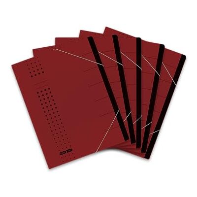 Elba Pořadač chic A4 z kartonu, 7 přihrádek, bordó, 5 kusů Elba Pořadač chic A4 z kartonu, 7 přihrádek, bordó, 5 kusů