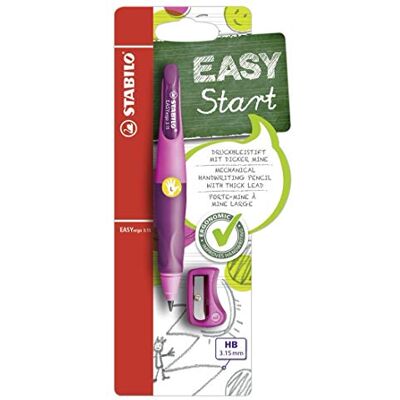 STABILO Ergonomická tužka pro leváky EASYergo 3.15 růžová/fialová, vč. 1 náplně, stupeň tvrdosti HB, ořezávátko, blistr STABILO Ergonomická tužka pro leváky EASYergo 3.15 růžová/fialová, vč. 1 náplně, stupeň tvrdosti HB, ořezávátko, blistr
