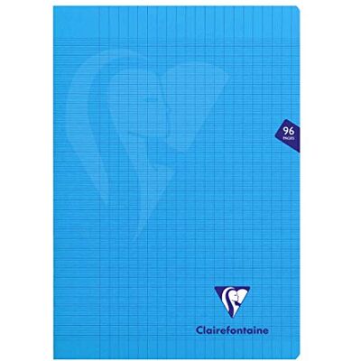 Clairefontaine 323161C Školní sešit Mimesys DIN A4 21 x 29,7 cm, robustní s obálkou z PP, 48 listů, francouzská linie, 90 g, modrá, 1 kus Clairefontaine 323161C Školní sešit Mimesys DIN A4 21 x 29,7 cm, robustní s obálkou z PP, 48 listů, francouzská linie, 90 g, modrá, 1 kus