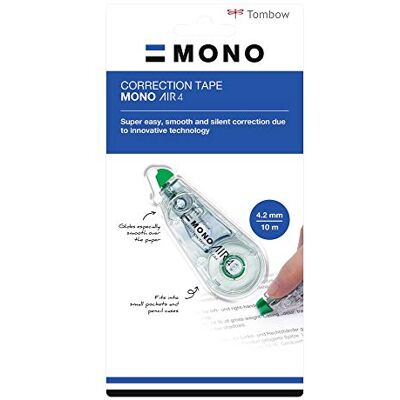 Tombow CT-CA4-1P korekční váleček Mono air 4, boční odvíjení, 4,2 mm x 10 m, transparentní, vázaný Tombow CT-CA4-1P korekční váleček Mono air 4, boční odvíjení, 4,2 mm x 10 m, transparentní, vázaný