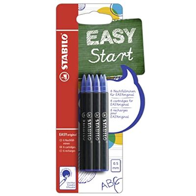 STABILO Inkoustové náplně k doplnění EASYoriginal Refill medium balení po 6 kusech modrá (smazatelná) STABILO Inkoustové náplně k doplnění EASYoriginal Refill medium balení po 6 kusech modrá (smazatelná)