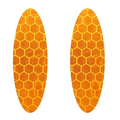 4R Quattroerre.it 5567 reflexní nálepky Diamond Refractive Stickers ploché, oranžové oválné, 2 kusy 90 x 25 mm 4R Quattroerre.it 5567 reflexní nálepky Diamond Refractive Stickers ploché, oranžové oválné, 2 kusy 90 x 25 mm