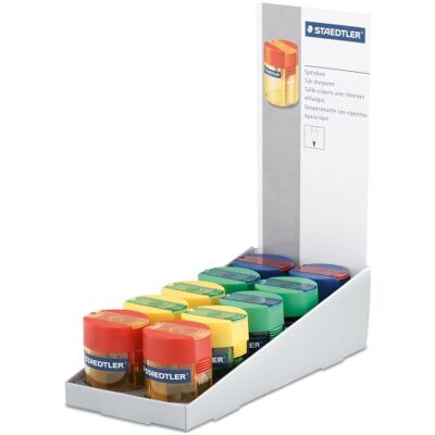 Staedtler 511 006 jednoduchá zásuvná dóza 10 kusů barevně tříděných Ořezávátko s nádobkou, bezpečnostní zamykání – výr. č. 511 006 Staedtler 511 006 jednoduchá zásuvná dóza 10 kusů barevně tříděných Ořezávátko s nádobkou, bezpečnostní zamykání – výr. č. 511 006