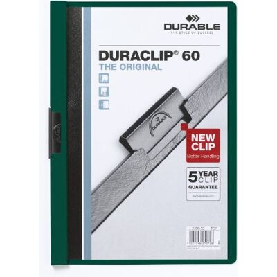 Durable Svorka Duraclip Original 60 (na 1-60 listů A4), 25 kusů, petrolejová/tmavě zelená, 220932 Durable Svorka Duraclip Original 60 (na 1-60 listů A4), 25 kusů, petrolejová/tmavě zelená, 220932