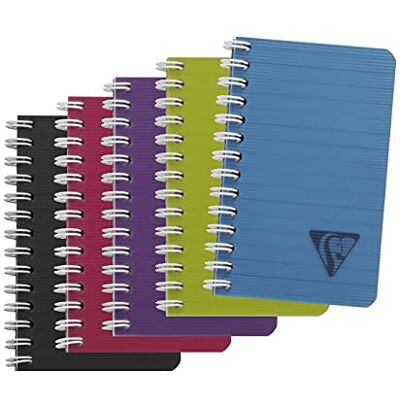 Clairefontaine 329516C Spiralbuch (Linicolor Intense, liniert, 80 x 120 mm, 50 Blatt) 1 Stück farbig sortiert Clairefontaine 329516C Spiralbuch (Linicolor Intense, liniert, 80 x 120 mm, 50 Blatt) 1 Stück farbig sortiert