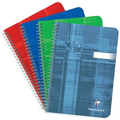 Clairefontaine 8542C spirálový sešit (DIN A4, 14,8 x 21 cm, čtverečkovaný, 90 listů) 1 kus barevně tříděný Clairefontaine 8542C spirálový sešit (DIN A4, 14,8 x 21 cm, čtverečkovaný, 90 listů) 1 kus barevně tříděný
