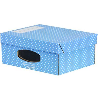 Fellowes Bankers Box Style Series Aufbewahrungsbox A4 mit Fenster aus 100% recyceltem Karton, 4-er Pack, blau/weiß Fellowes Bankers Box Style Series Aufbewahrungsbox A4 mit Fenster aus 100% recyceltem Karton, 4-er Pack, blau/weiß