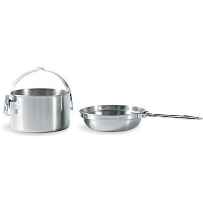 Tatonka Kempinková sada na vaření Kettle 1,0 l hrnec a pánev z ušlechtilé oceli objem 1 litr s uchem k zavěšení Ø 14,5 x 10,5 cm Tatonka Kempinková sada na vaření Kettle 1,0 l hrnec a pánev z ušlechtilé oceli objem 1 litr s uchem k zavěšení Ø 14,5 x 10,5 cm