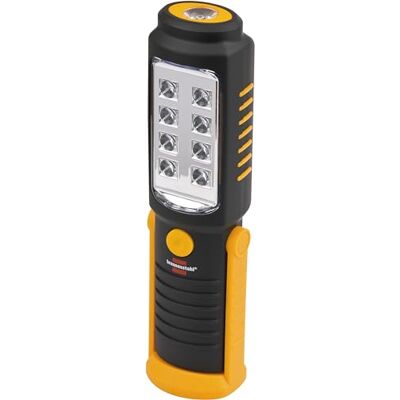 Brennenstuhl LED kapesní svítilna s baterií/SMD LED ruční svítilna s 250 + 100 lm (lampa do dílny s max. dobou svícení 10 h, otočné háčky a magnet) Brennenstuhl LED kapesní svítilna s baterií/SMD LED ruční svítilna s 250 + 100 lm (lampa do dílny s max. dobou svícení 10 h, otočné háčky a magnet)