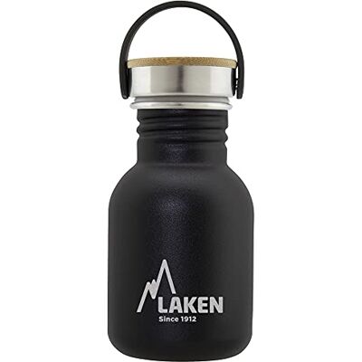 Laken Unisex – velmi robustní láhev z ušlechtilé oceli 0,35 l černá, 0,35 Laken Unisex – velmi robustní láhev z ušlechtilé oceli 0,35 l černá, 0,35