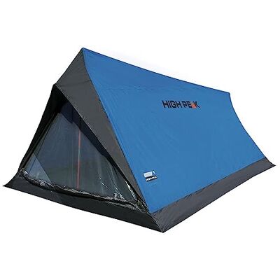 High Peak Domácí stan Minilite, kempingový stan pro 2 osoby, nízká hmotnost 1,0 kg, malá velikost balení, vodotěsnost 1500 mm, ventilační systém, ochrana proti komárům, modrá/šedá High Peak Domácí stan Minilite, kempingový stan pro 2 osoby, nízká hmotnost 1,0 kg, malá velikost balení, vodotěsnost 1500 mm, ventilační systém, ochrana proti komárům, modrá/šedá