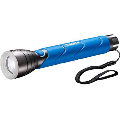 Varta Kapesní svítilna LED vč. 3x C baterie, Outdoor Sports F30 světlo, lampa se dvěma režimy svícení, kapesní svítilna s pogumovanou rukojetí, velmi robustní, modrá Varta Kapesní svítilna LED vč. 3x C baterie, Outdoor Sports F30 světlo, lampa se dvěma režimy svícení, kapesní svítilna s pogumovanou rukojetí, velmi robustní, modrá