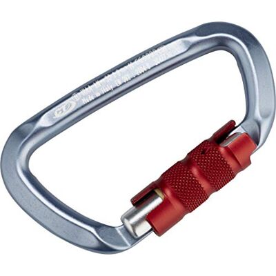 Climbing Technology D TG Karabinerhaken A D mit Zwinge 3 Bewegungen, blau Climbing Technology D TG Karabinerhaken A D mit Zwinge 3 Bewegungen, blau