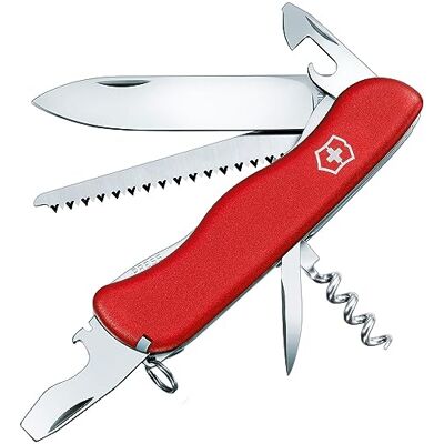 Victorinox Švýcarský kapesní nůž, Forester, Multitool, Swiss Army Knife, 12 funkcí, aretační čepel, otvírák na konzervy, červený Victorinox Švýcarský kapesní nůž, Forester, Multitool, Swiss Army Knife, 12 funkcí, aretační čepel, otvírák na konzervy, červený