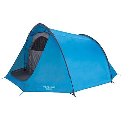 Vango Tunelový stan Voyager 400, rychle a jednoduše postavíte stan pro 4 osoby, vodotěsný pro kempování s dobrodružstvím, modrý River Vango Tunelový stan Voyager 400, rychle a jednoduše postavíte stan pro 4 osoby, vodotěsný pro kempování s dobrodružstvím, modrý River